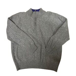 Ben Silver Cashmere Cable Knit Sweater – Made in Scotland